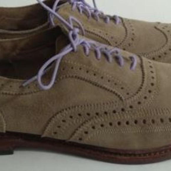 Allen Edmonds Neumok Tan Suede Wingtip 12B - Picture 6 of 8